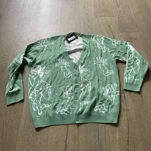 Boohoo Man oversized cherub knitted cardigan